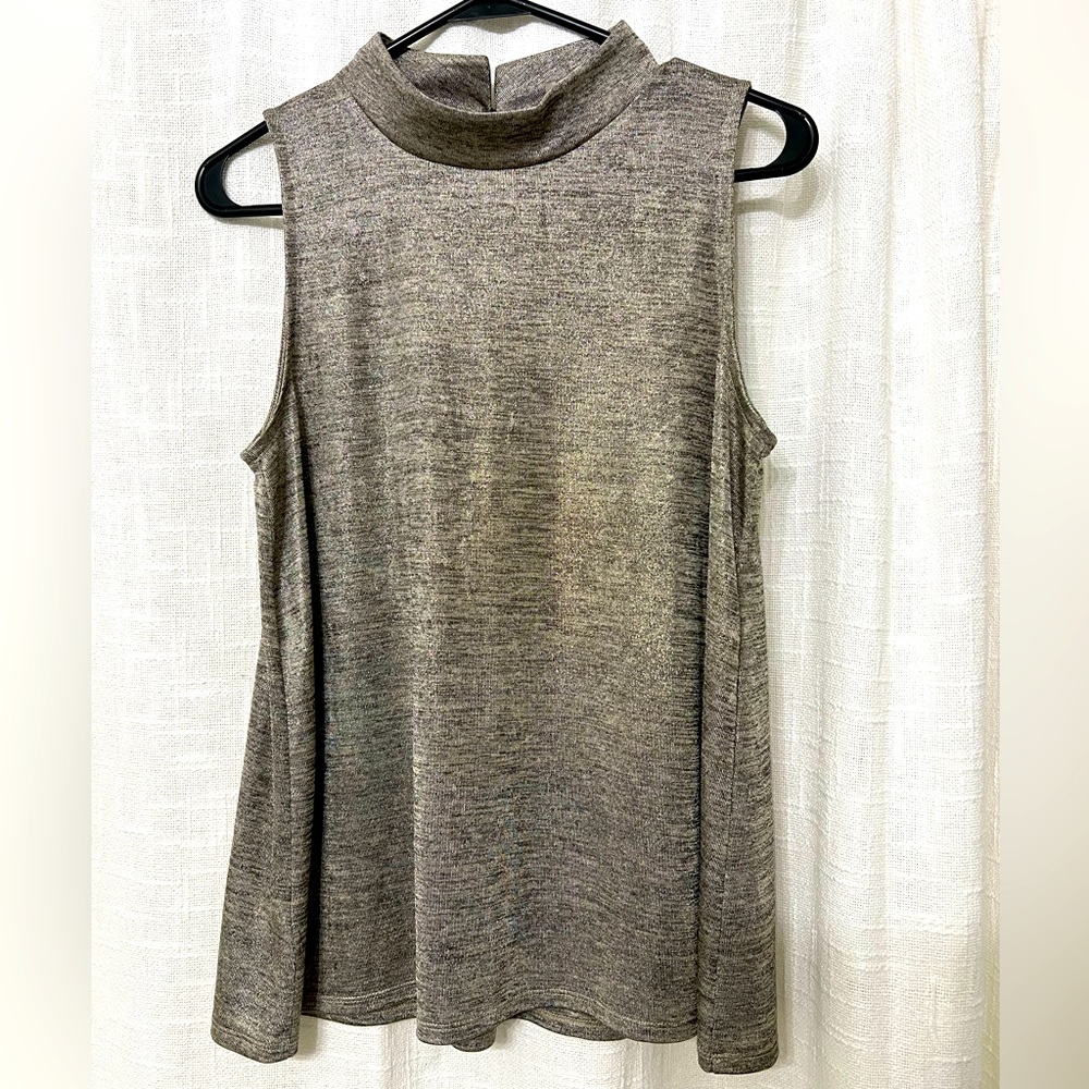 Ann Taylor Gold Tank Top Size Small